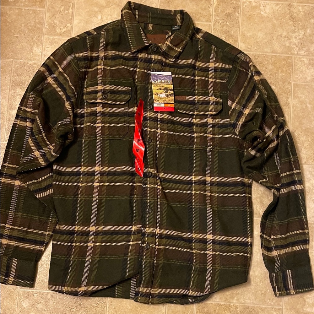 Orvis button flannel